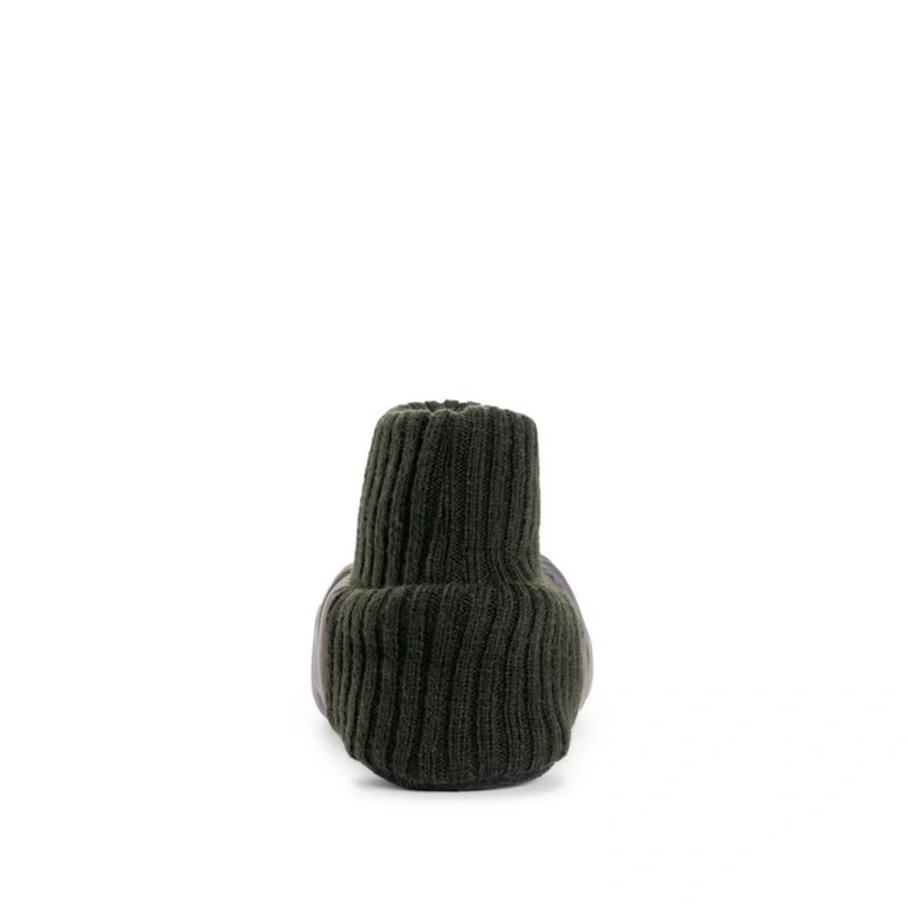 MUK LUKS Unisex Quilted Slipper Booties - Green, S/M (8-10) NWT